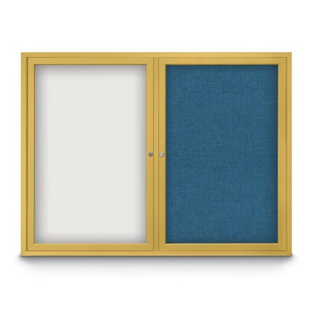 United Visual Products Corkboard, Surf/Bronze, 42" x 32" UV4035-BRONZE-SURF